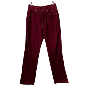 Harley Davidson Burgundy Corduroy Pants Women Size 6